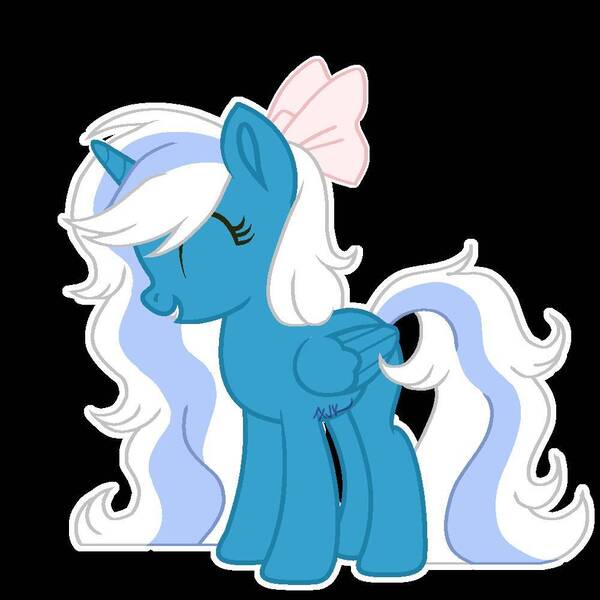 Size: 1000x1000 | Tagged: safe, artist:emilyxter, derpibooru import, oc, oc:fleurbelle, alicorn, pony, alicorn oc, bow, cute, female, hair bow, happy, horn, image, jpeg, mare, smiling, wings