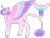 Size: 1280x960 | Tagged: safe, artist:s0ftserve, derpibooru import, princess flurry heart, pony, cloven hooves, coat markings, colored wings, gradient horn, headcanon, image, leonine tail, multicolored wings, older, png, redesign, simple background, solo, trans male, transgender, transparent background, white outline, wings