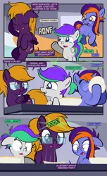 Size: 1920x3168 | Tagged: safe, artist:alexdti, derpibooru import, oc, oc:purple creativity, unofficial characters only, pegasus, pony, unicorn, comic:quest for friendship, colt, female, filly, foal, image, male, png