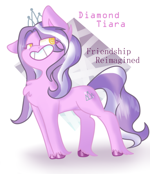 Size: 678x787 | Tagged: safe, alternate version, artist:flower-black, derpibooru import, diamond tiara, earth pony, pony, comic:friendship reimagined, beanmouth, image, png