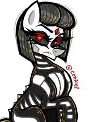 Size: 1170x1600 | Tagged: safe, artist:conflei, derpibooru import, oc, unofficial characters only, earth pony, pony, clothes, costume, earth pony oc, eyelashes, female, frown, image, makeup, mare, png, simple background, skeleton costume, solo, transparent background