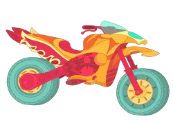 Size: 4904x3505 | Tagged: safe, artist:gmaplay, derpibooru import, sunset shimmer, equestria girls, friendship games, image, motocross outfit, motorcycle, no pony, object, png, solo