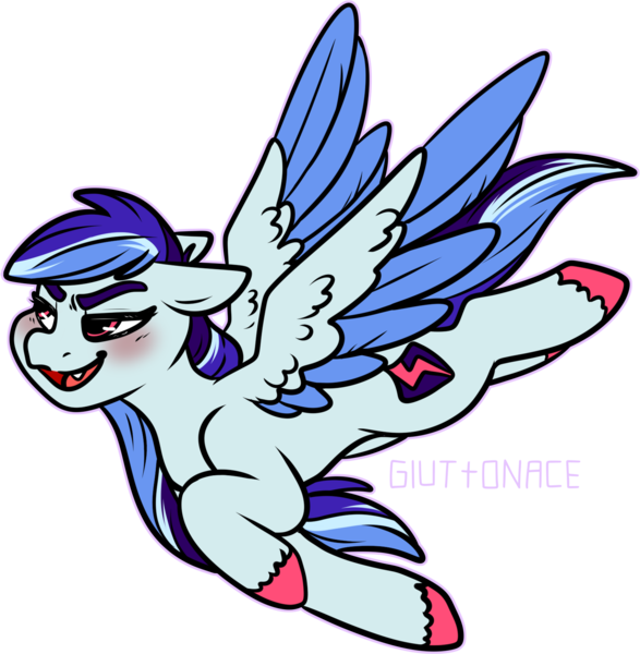 Size: 1615x1652 | Tagged: safe, artist:sexygoatgod, derpibooru import, oc, oc:spectrum shield, unofficial characters only, pegasus, pony, adoptable, crack ship offspring, flying, image, offspring, parent:rainbow dash, parent:shining armor, parents:shiningdash, png, solo, unshorn fetlocks