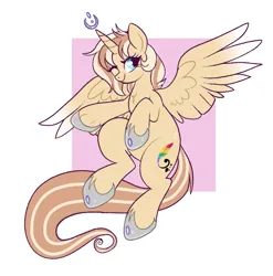 Size: 877x887 | Tagged: safe, artist:lulubell, derpibooru import, oc, oc:lulubell, unofficial characters only, alicorn, alicorn oc, alicornified, horn, image, png, race swap, solo, wings