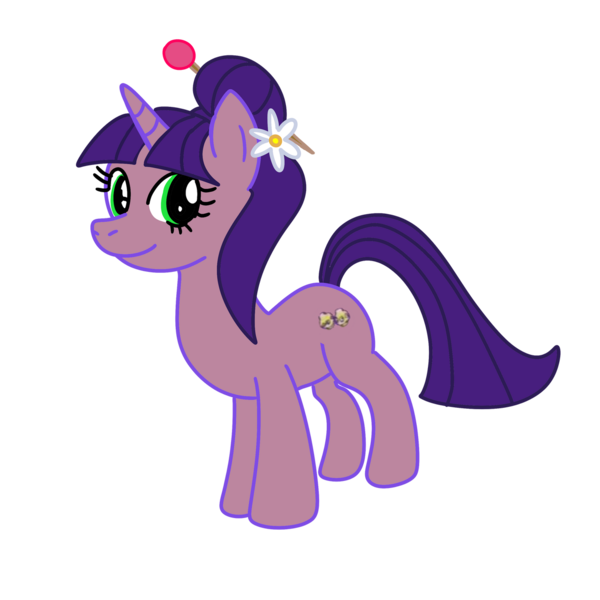 Size: 1280x1280 | Tagged: safe, artist:omegaridersangou, derpibooru import, kimono, pony, unicorn, female, flower, flower in hair, g3, g3 to g4, g4, generation leap, image, mare, png, simple background, solo, transparent background