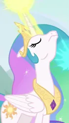 Size: 609x1080 | Tagged: safe, derpibooru import, princess celestia, the ending of the end, cropped, image, png