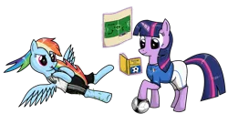 Size: 1500x818 | Tagged: safe, artist:isegrim87, derpibooru import, rainbow dash, book, clothes, football, germany, image, italy, png, simple background, sports, transparent background