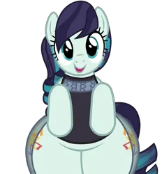 Size: 5600x6044 | Tagged: safe, artist:duskyzombie, derpibooru import, coloratura, earth pony, pony, absurd resolution, belly, bipedal, both cutie marks, bottom heavy, butt, chubby, clothes, coloratur-ass, cute, female, image, large butt, looking at you, mare, open mouth, open smile, plot, plump, png, see-through, simple background, smiling, solo, the ass was fat, transparent background, vector, veil, wide hips