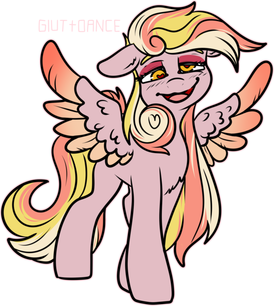 Size: 1615x1803 | Tagged: safe, artist:sexygoatgod, derpibooru import, oc, oc:puppy love, unofficial characters only, pegasus, adoptable, crack shipping, female, image, parent:derpy hooves, parent:princess cadance, png, shipping