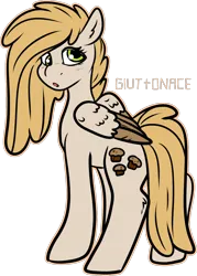 Size: 876x1225 | Tagged: safe, artist:sexygoatgod, derpibooru import, oc, oc:banana muffin, unofficial characters only, pegasus, adoptable, crack shipping, female, image, parent:carrot cake, parent:derpy hooves, png, shipping