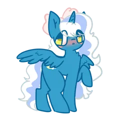 Size: 3000x3000 | Tagged: safe, artist:aurplestarss, derpibooru import, oc, oc:fleurbelle, unofficial characters only, alicorn, pony, alicorn oc, blushing, bow, female, hair bow, horn, image, looking back, mare, owo, png, simple background, solo, transparent background, wings