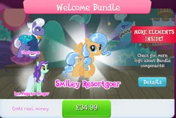 Size: 1276x858 | Tagged: safe, derpibooru import, official, dusty swift, gladmane, zen moment, earth pony, pegasus, pony, bowtie, bundle, clothes, costs real money, dress, english, female, gameloft, image, jewelry, jpeg, las pegasus resident, male, mare, necklace, numbers, spread wings, stallion, suit, text, wings