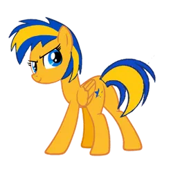 Size: 1280x1278 | Tagged: safe, artist:mlpfan3991, derpibooru import, oc, oc:flare spark, unofficial characters only, pegasus, evil grin, grin, image, looking at you, png, simple background, smiling, solo, transparent background