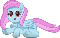 Size: 2094x1327 | Tagged: safe, artist:lincolnbrewsterfan, derpibooru import, oc, oc:calm gale, unofficial characters only, pegasus, pony, .svg available, curled up, cute smile, derpibooru exclusive, female, folded wings, hoof heart, image, inkscape, looking at you, lying down, mare, movie accurate, no base, offspring, one leg raised, parent:fluttershy, parent:soarin', parents:soarinshy, pegasus oc, pink mane, pink tail, png, ponyloaf, prone, red eyes, simple background, smiling, smiling at you, tail, transparent background, two toned mane, two toned tail, underhoof, vector, wings