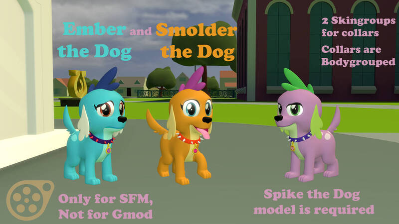 Size: 1192x670 | Tagged: safe, artist:ponygamer2020, artist:ponygamersfm, derpibooru import, princess ember, smolder, spike, spike the regular dog, dog, equestria girls, 3d, canterlot high, collar, cute, dog collar, dog tags, dogified, download at source, downloadable, ember the dog, image, jpeg, logo, looking at you, puppy, sad, smiling, smiling at you, smolder the dog, smolderbetes, source filmmaker, species swap, spike the dog, tongue out, trio, uncomfortable