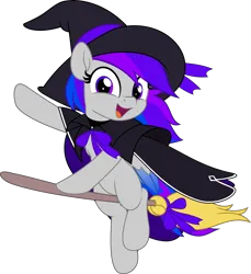Size: 4585x5000 | Tagged: safe, artist:jhayarr23, derpibooru import, oc, oc:inkwell stylus, pony, cute, hat, image, png, simple background, transparent background, witch costume, witch hat