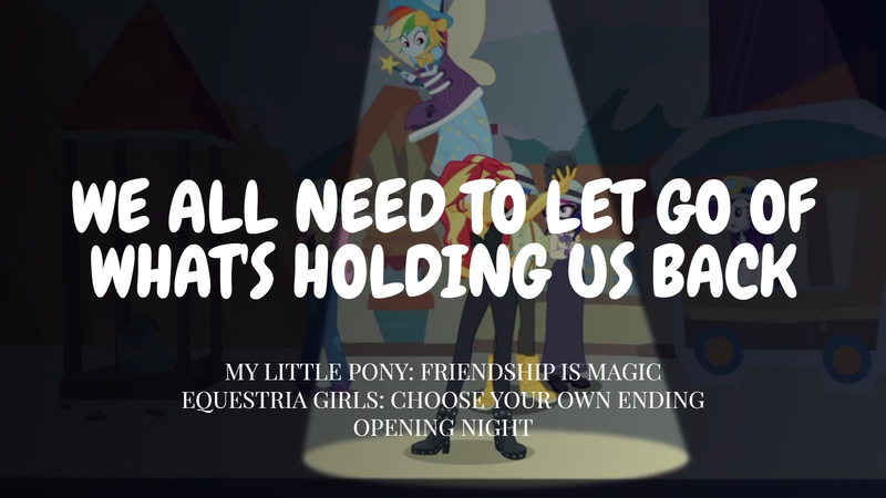 Size: 1920x1080 | Tagged: safe, derpibooru import, edit, edited screencap, editor:quoterific, screencap, flash sentry, fluttershy, rainbow dash, rarity, sci-twi, sunset shimmer, twilight sparkle, equestria girls, equestria girls series, opening night, image, png