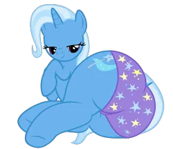 Size: 4800x4128 | Tagged: suggestive, artist:duskyzombie, derpibooru import, trixie, pony, unicorn, absurd resolution, bedroom eyes, butt, clothes, cute, female, image, large butt, lidded eyes, looking back, lying down, mare, plot, plump, png, simple background, smiling, smirk, solo, the ass was fat, the great and powerful ass, transparent background, underwear