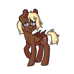 Size: 1200x1200 | Tagged: safe, artist:edgyanimator, derpibooru import, oc, oc:vanilla cocoa, pegasus, pony, derpibooru community collaboration, 2023 community collab, blonde, blonde hair, blonde mane, blue eyes, brown wings, cartoon, chocolate, cute, digital art, female, firealpaca, folded wings, food, hot chocolate, image, looking at you, mare, pegasus oc, png, simple, simple background, simple shading, solo, standing, transparent background, wings