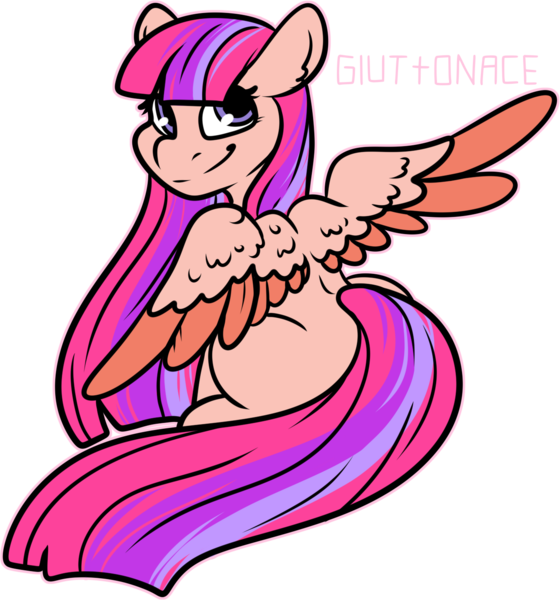 Size: 1338x1433 | Tagged: safe, artist:sexygoatgod, derpibooru import, oc, oc:twinkle lullaby, unofficial characters only, pegasus, pony, adoptable, female, image, magical lesbian spawn, mare, offspring, parent:fluttershy, parent:twilight sparkle, parents:twishy, pegasus oc, png, simple background, solo, transparent background, wings