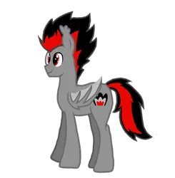 Size: 1260x1285 | Tagged: safe, artist:null-soka, derpibooru import, oc, oc:ashesfire, bat pony, pony, derpibooru community collaboration, 2023 community collab, image, male, png, simple background, solo, stallion, transparent background