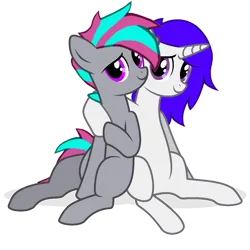 Size: 1256x1256 | Tagged: safe, derpibooru import, oc, oc:altezza, oc:lexus, unofficial characters only, earth pony, pony, unicorn, derpibooru community collaboration, 2023 community collab, female, females only, image, png, simple background, transparent background