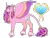 Size: 1280x960 | Tagged: safe, artist:s0ftserve, derpibooru import, princess cadance, pony, alternate cutie mark, cloven hooves, colored hooves, colored wings, curved horn, extended cutie mark, headcanon in the description, horn, image, jewelry, leonine tail, multicolored wings, png, redesign, regalia, simple background, solo, transparent background, unshorn fetlocks, wings