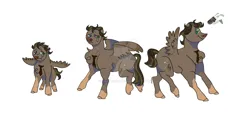 Size: 1280x600 | Tagged: safe, artist:lanternik, derpibooru import, oc, unofficial characters only, pegasus, pony, age progression, chest fluff, colt, deviantart watermark, foal, image, jpeg, male, obtrusive watermark, pegasus oc, raised hoof, simple background, stallion, watermark, white background, wings