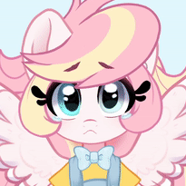 Size: 205x205 | Tagged: safe, artist:colorfulcolor233, derpibooru import, oc, oc:ninny, pegasus, pony, semi-anthro, animated, bowtie, clothes, crying, female, gif, image, looking at you, mare, vtuber