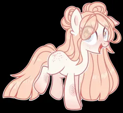 Size: 1392x1277 | Tagged: safe, artist:kreedie, derpibooru import, oc, unofficial characters only, earth pony, pony, base used, black background, earth pony oc, ethereal mane, eye clipping through hair, female, image, jpeg, mare, open mouth, simple background, smiling, solo, starry mane