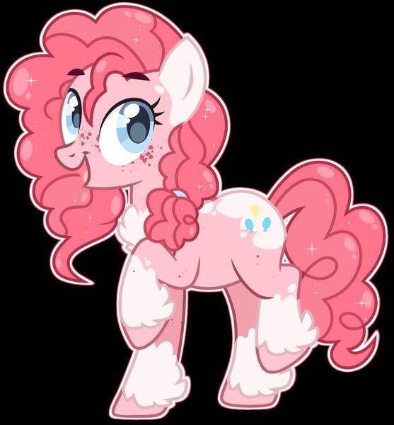 Size: 1218x1313 | Tagged: safe, artist:kreedie, derpibooru import, pinkie pie, earth pony, pony, base used, black background, eyelashes, female, freckles, image, jpeg, mare, simple background, smiling, solo, unshorn fetlocks