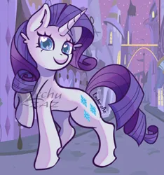 Size: 500x535 | Tagged: safe, artist:lechu-zaz, derpibooru import, rarity, pony, unicorn, female, image, jpeg, obtrusive watermark, solo, watermark