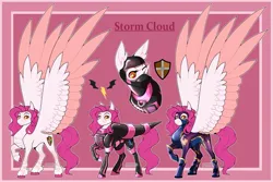 Size: 2294x1535 | Tagged: safe, artist:parrpitched, derpibooru import, oc, oc:storm cloud, pegasus, clothes, fireheart76's latex suit design, gloves, image, jpeg, kink, latex, latex boots, latex gloves, latex mask, latex suit, prisoners of the moon, rubber, rubber suit, shadowbolts, slim, visor