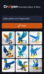 Size: 768x1276 | Tagged: safe, craiyon, dall·e mini, derpibooru import, machine learning generated, gallus, gryphon, 3d, image, lego, png, shadow, spread wings, wings