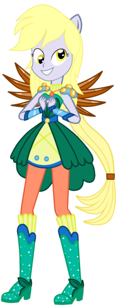 Size: 826x2073 | Tagged: safe, artist:ajosterio, derpibooru import, derpy hooves, equestria girls, boots, clothes, clothes swap, crystal guardian, high heel boots, image, png, shoes, simple background, solo, transparent background