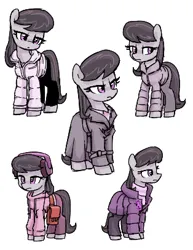 Size: 314x406 | Tagged: safe, artist:plunger, derpibooru import, octavia melody, earth pony, pony, bag, clothes, female, headphones, image, mare, png