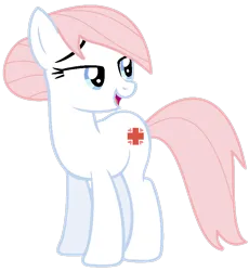 Size: 764x829 | Tagged: safe, artist:n0va-bases, artist:twilyisbestpone, derpibooru import, nurse redheart, earth pony, pony, base used, female, image, lidded eyes, mare, missing accessory, nurse, png, simple background, smiling, smug, solo, transparent background