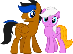 Size: 2296x1705 | Tagged: safe, derpibooru import, oc, oc:dariusii, oc:pink spinach, unofficial characters only, pony, derpibooru community collaboration, 2023 community collab, duo, image, png, simple background, transparent background