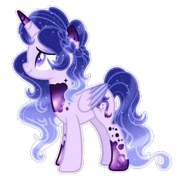 Size: 911x911 | Tagged: safe, artist:existencecosmos188, derpibooru import, oc, oc:existence, unofficial characters only, alicorn, pony, alicorn oc, base used, ethereal mane, eyelashes, female, horn, image, mare, png, simple background, smiling, solo, starry mane, transparent background, wings