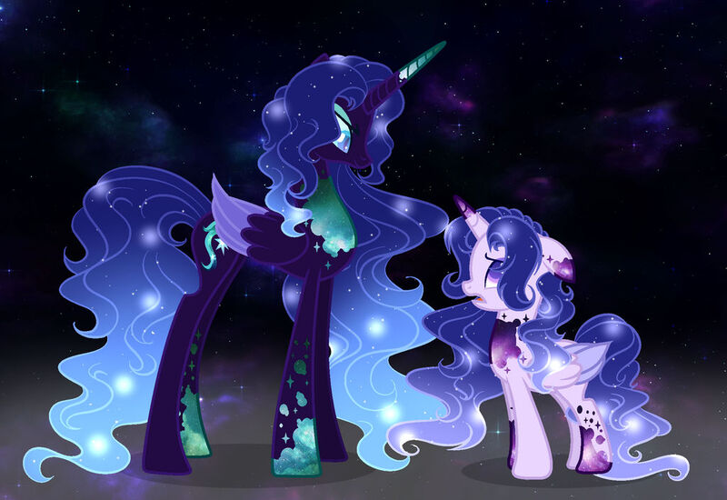 Size: 1024x704 | Tagged: safe, artist:existencecosmos188, derpibooru import, oc, oc:existence, unofficial characters only, alicorn, pony, alicorn oc, base used, duo, ethereal mane, female, horn, image, jpeg, mare, simple background, starry mane, transparent background, wings