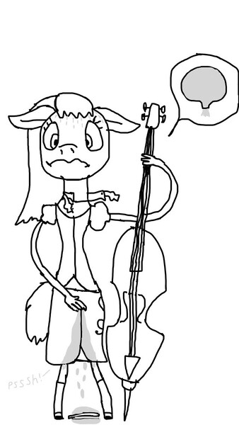 Size: 640x1136 | Tagged: questionable, artist:lekonar13, derpibooru import, octavia melody, earth pony, bladder, bowtie, cello, clothes, concert, embarrassed, image, jpeg, monochrome, musical instrument, pissing, skirt, sweat, urine, wetting