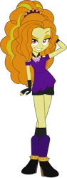 Size: 1283x3408 | Tagged: safe, artist:ajosterio, derpibooru import, adagio dazzle, equestria girls, boots, clothes, female, fingerless gloves, gloves, heart, image, jewelry, legs, lidded eyes, looking at you, necklace, png, raised eyebrow, shoes, shorts, simple background, smiling, smiling at you, socks, solo, transparent background