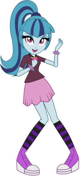Size: 1295x2831 | Tagged: safe, artist:ajosterio, derpibooru import, sonata dusk, equestria girls, clothes, cute, female, image, legs, looking at you, open mouth, png, ponytail, shirt, shoes, short sleeves, simple background, skirt, smiling, smiling at you, socks, solo, sonatabetes, transparent background, wrist cuffs