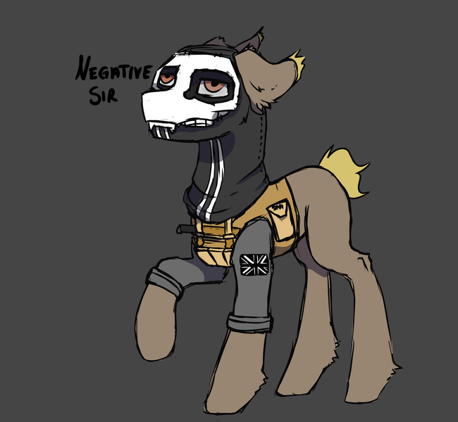 Size: 2685x2480 | Tagged: safe, artist:hrabiadeblacksky, derpibooru import, oc, oc:ghost, oc:simon "ghost" riley, unofficial characters only, earth pony, pony, call of duty, call of duty: modern warfare 2, clothes, cod, image, m2, male, mask, png, shadow, solo, stallion, weight of skeleton