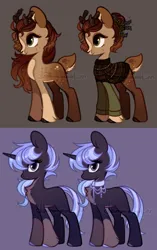 Size: 500x798 | Tagged: safe, artist:dammmnation, derpibooru import, oc, unofficial characters only, deer, deer pony, original species, pony, unicorn, antlers, chest fluff, clothes, horn, image, png, unicorn oc