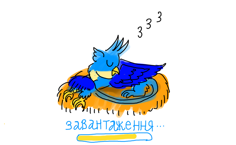 Size: 5200x3200 | Tagged: safe, artist:horsesplease, derpibooru import, gallus, birb, cyrillic, doodle, gallus the rooster, gallusposting, image, loading screen, onomatopoeia, png, sleeping, snoring, sound effects, ukrainian, zzz