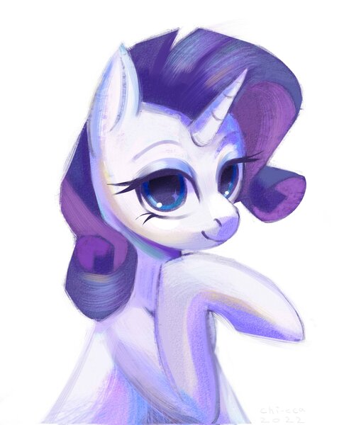 Size: 1654x2048 | Tagged: safe, artist:hichieca, derpibooru import, rarity, pony, unicorn, image, jpeg, simple background, solo, white background