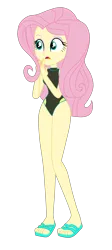 Size: 1900x4252 | Tagged: safe, artist:gmaplay, derpibooru import, fluttershy, equestria girls, equestria girls series, forgotten friendship, unsolved selfie mysteries, clothes, fluttershy's one-piece swimsuit, image, one-piece swimsuit, png, simple background, solo, swimsuit, transparent background