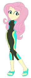 Size: 1500x3703 | Tagged: safe, artist:gmaplay, derpibooru import, fluttershy, equestria girls, clothes, image, png, simple background, solo, swimsuit, transparent background