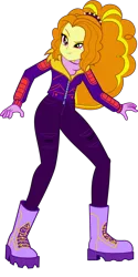 Size: 3200x6385 | Tagged: safe, artist:ajosterio, derpibooru import, adagio dazzle, equestria girls, equestria girls series, holidays unwrapped, spoiler:eqg series (season 2), boots, clothes, clothes swap, female, gloves, image, pants, png, scarf, shoes, simple background, smiling, solo, transparent background, winter jacket, winter outfit, zipper